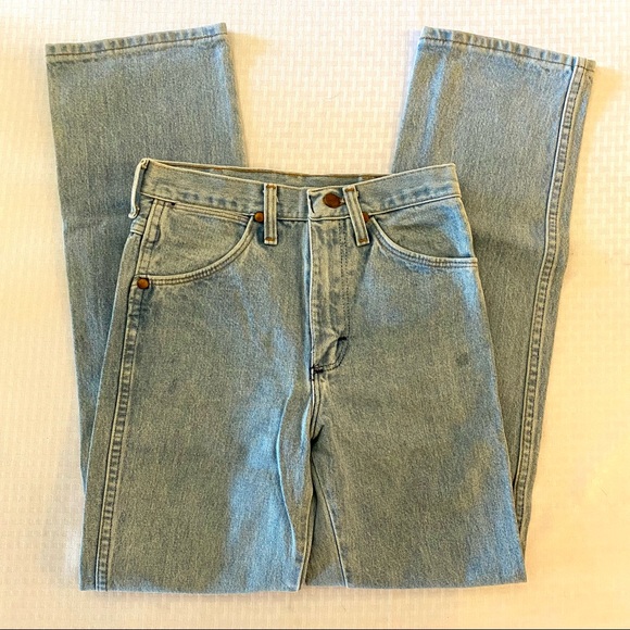 Vintage Wrangler classic style jeans, light blue, regular cowboy cut fit - Picture 4 of 10